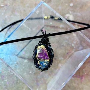 Metallic Butterfly Necklace